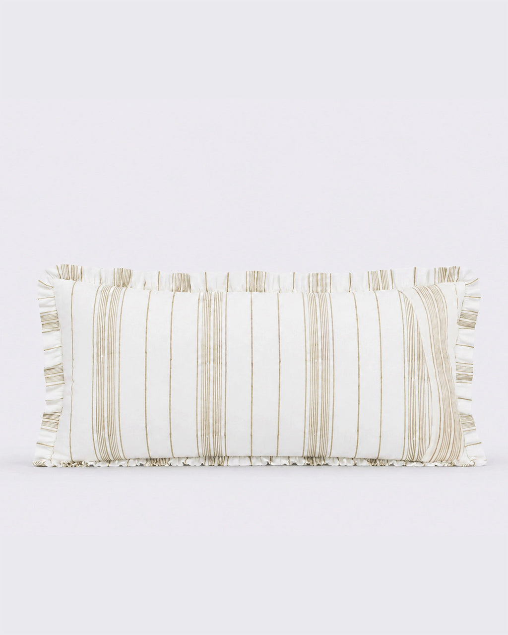 Claura Stripes Block Print Cotton Duvet Cover Set