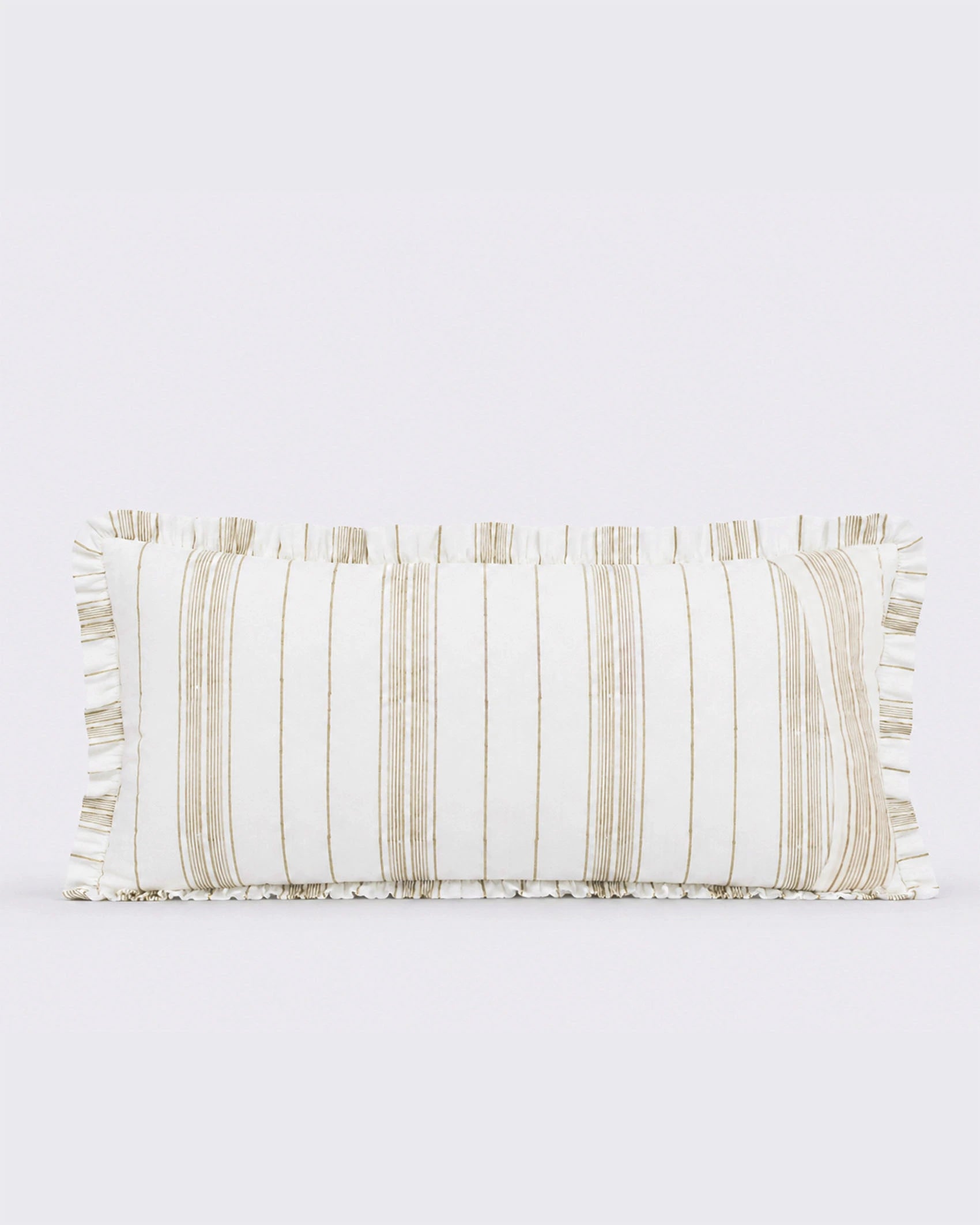 Claura Stripes Block Print Cotton Duvet Cover Set