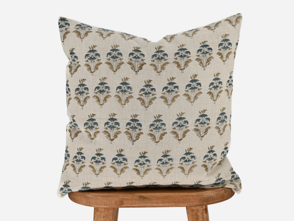 Silas Block Print Pillow Cover