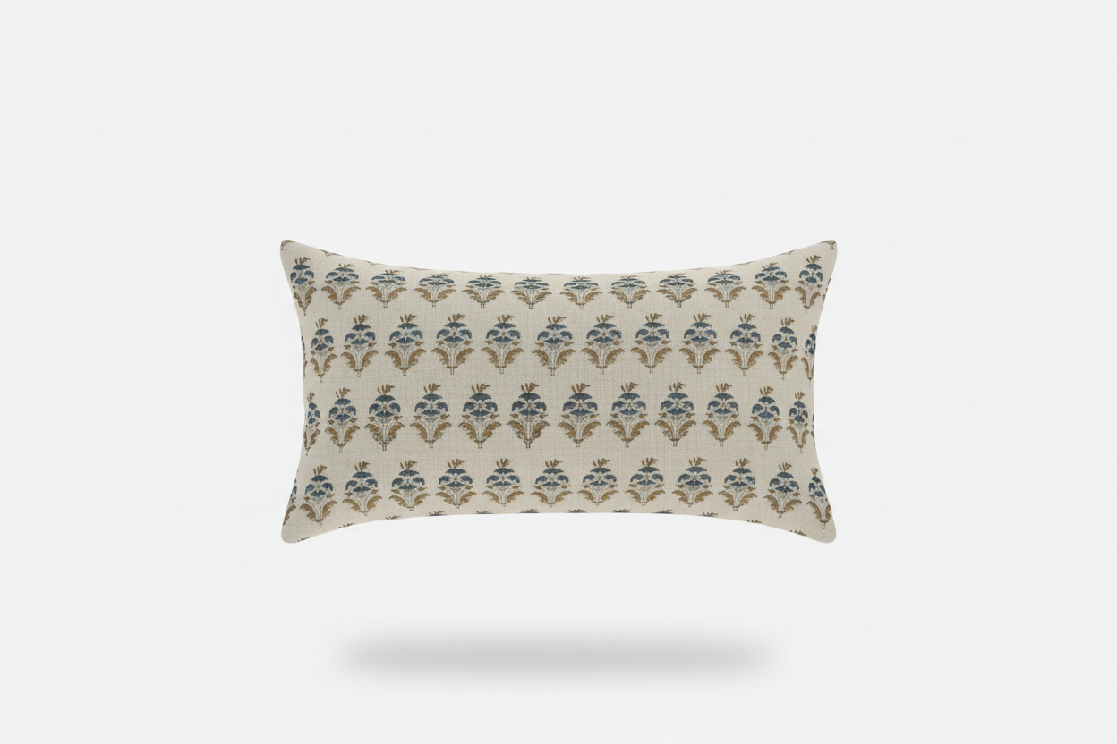 Silas Ditsy Prints Oat Pillow Cover