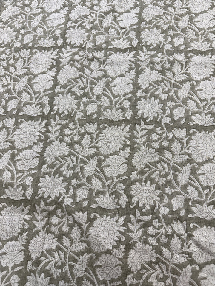 Soft Floral Print Linen Fabric