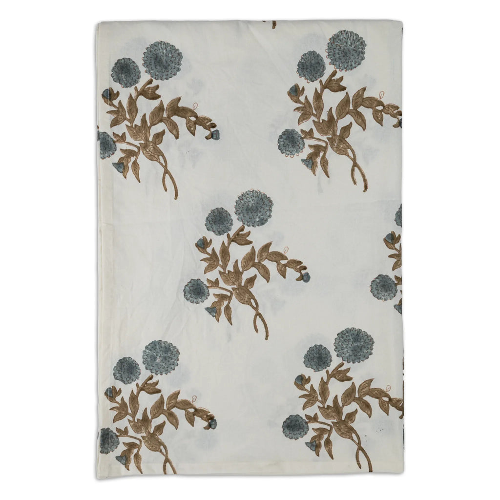 Ditsy Press Aqua & Pink Tablecloth