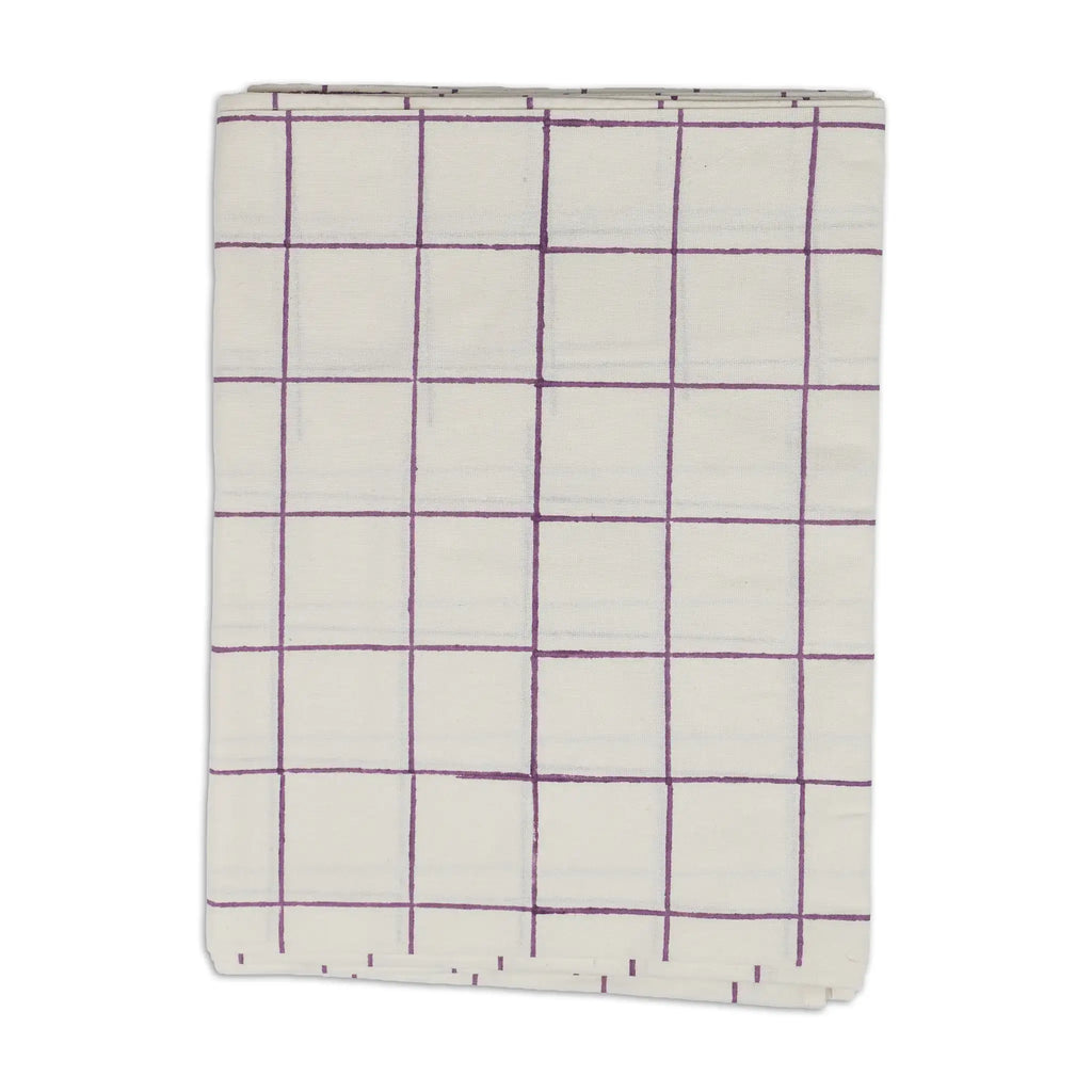 Soft Checks Purple Tablecloth