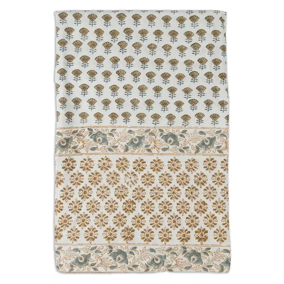 Amber Garden Sage Green & Blue Tablecloth