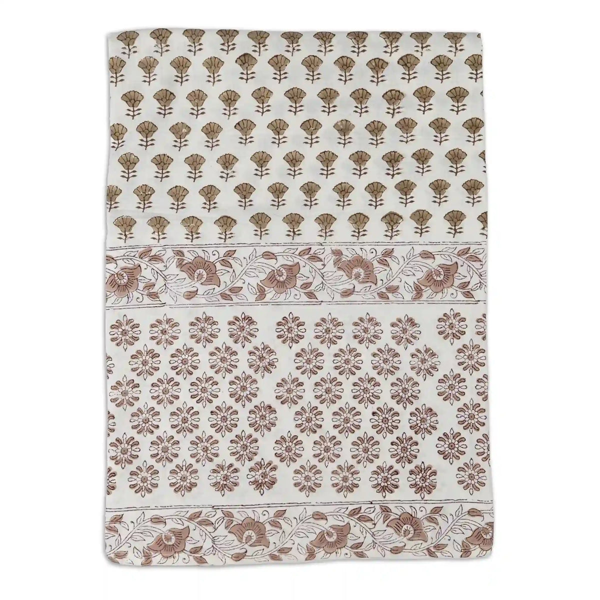 Amber Garden Blush Pink & Brown Tablecloth