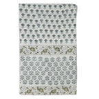 Amber Garden Ice Blue & Mustard Tablecloth
