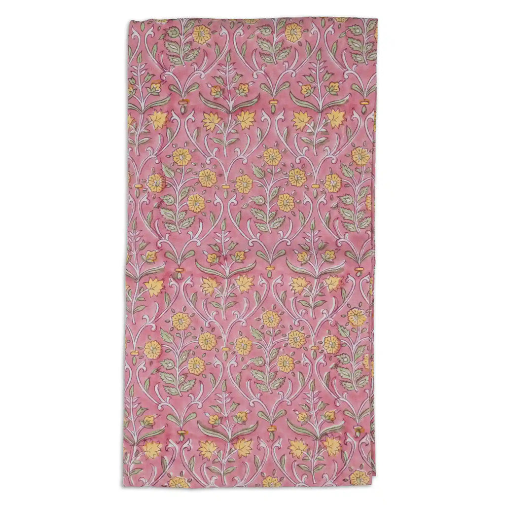 Garden Archive Salmon Pink & Yellow Tablecloth