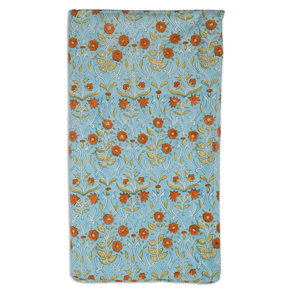 Garden Archive Ice Blue & Dusk Orange Tablecloth