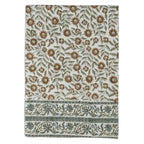 Willowmere Mustard & Olive Green Hand Block Printed Cotton Tablecloth