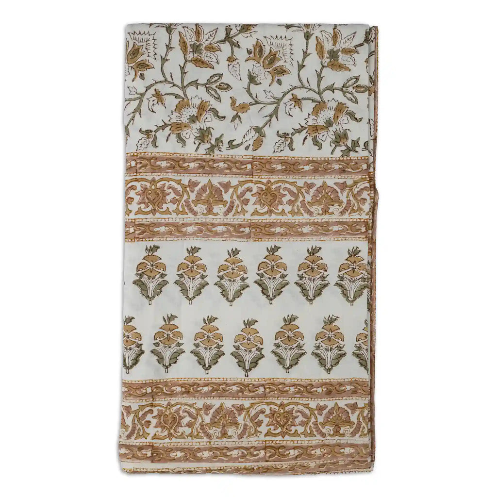 Florent Sage Green & Mustard Tablecloth