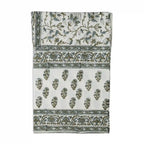 Montrose Ice Blue & Olive Green Tablecloth