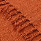 Rust Embroidered Throw