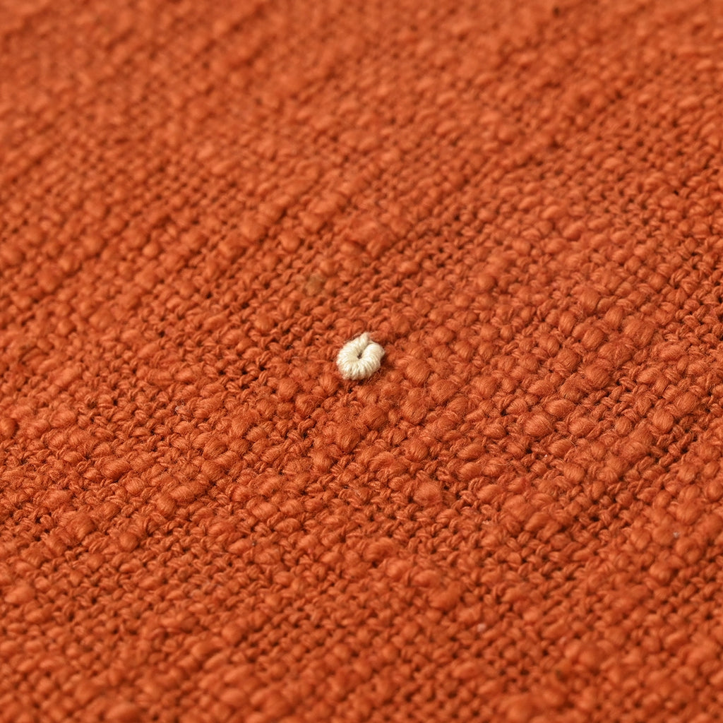 Rust Embroidered Throw