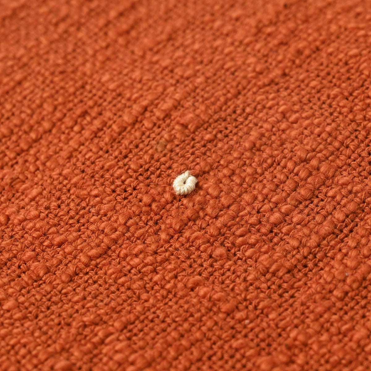 Rust Embroidered Throw