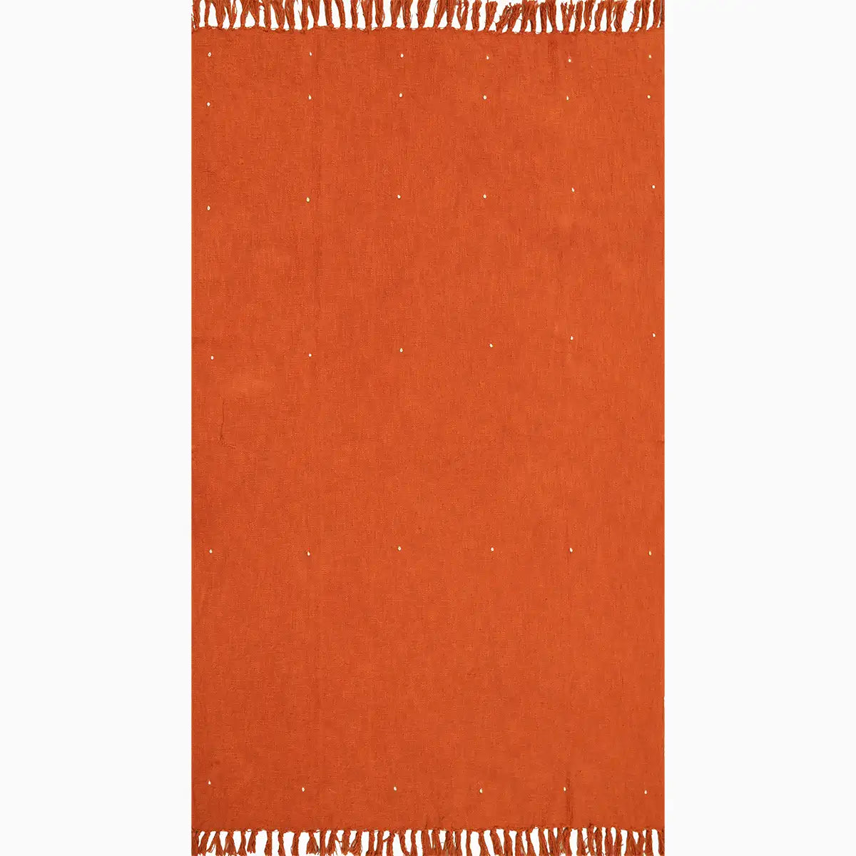 Rust Embroidered Throw Throws