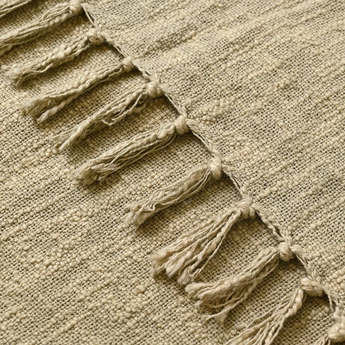 Tan Dust Embroidered Throw