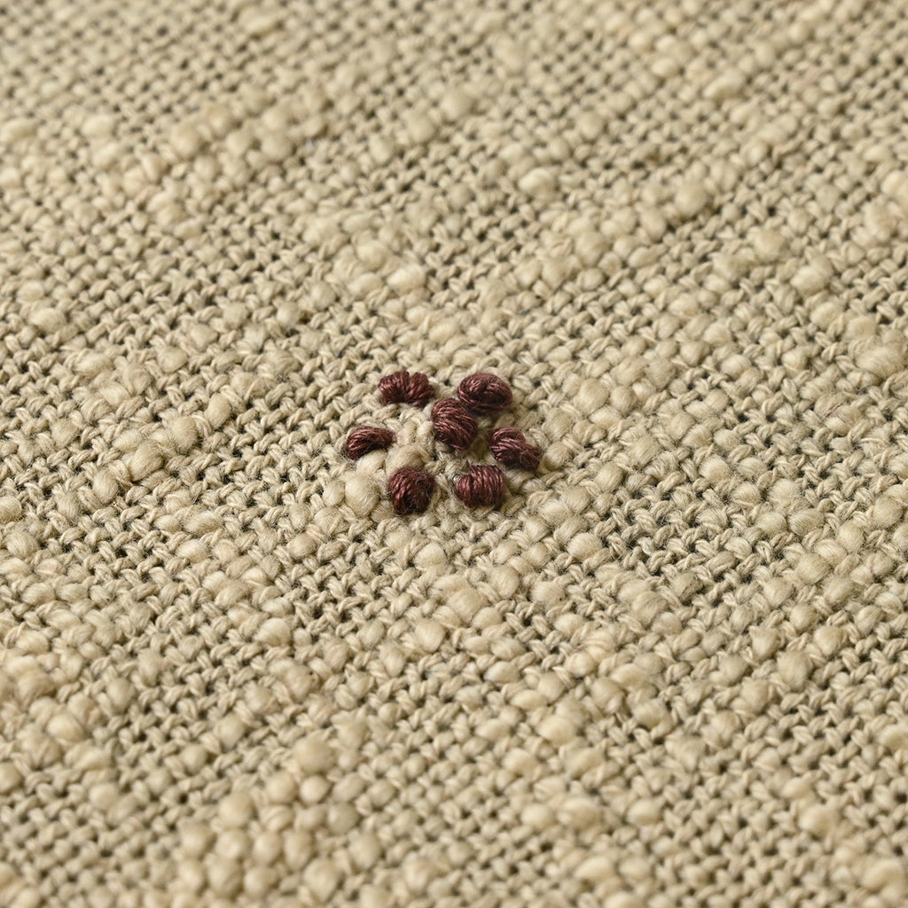 Tan Dust Embroidered Throw