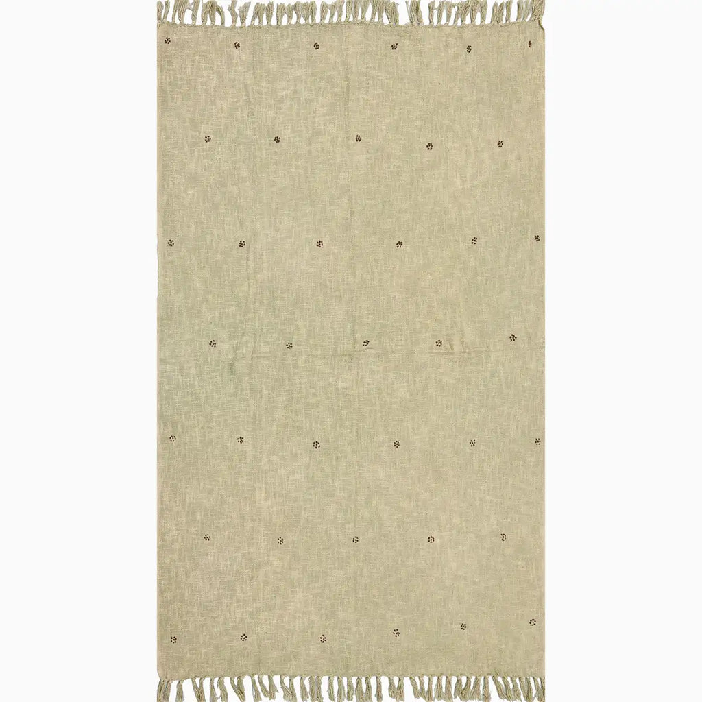 Tan Dust Embroidered Throw Throws