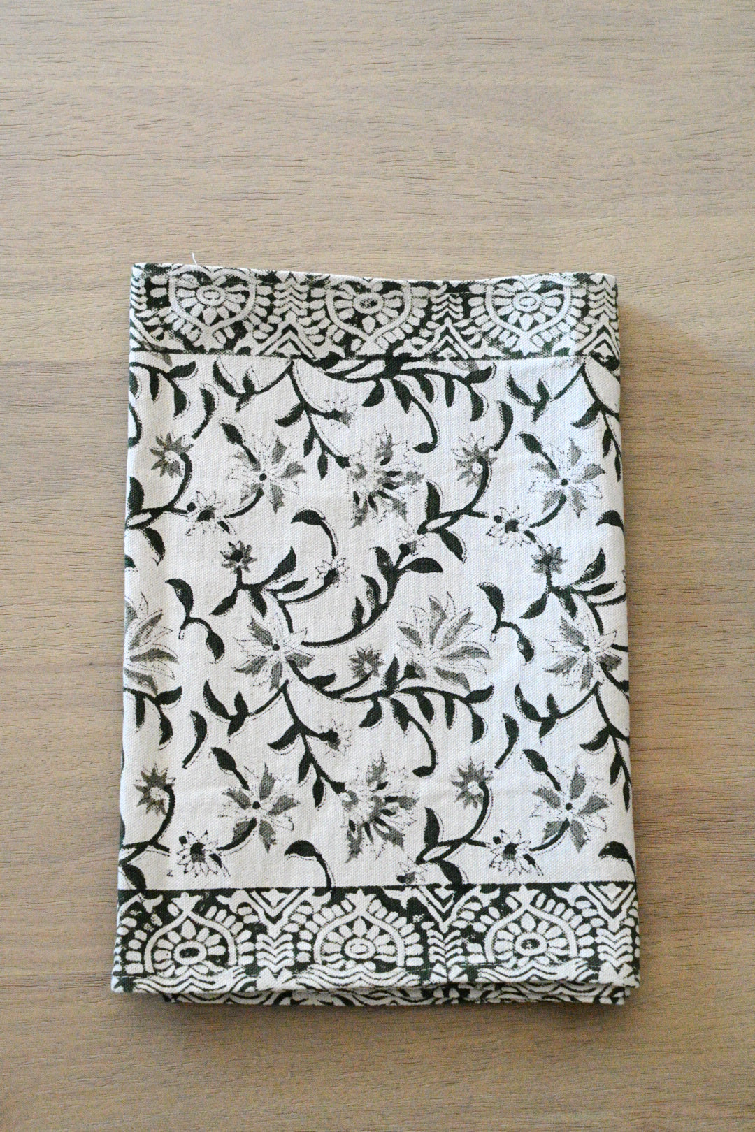 Hand Block Print Table Runner – White & Black Table Runners