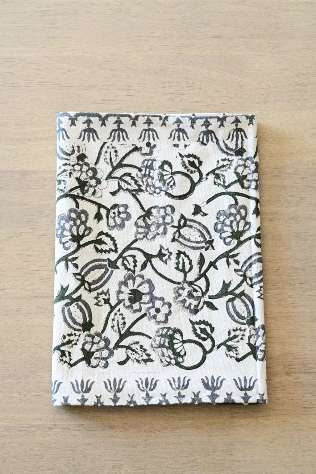Hand Block Print Table Runner – White & Forest Green Table Runners