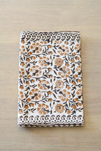 Hand Block Print Table Runner – White & Amber Gold Table Runners