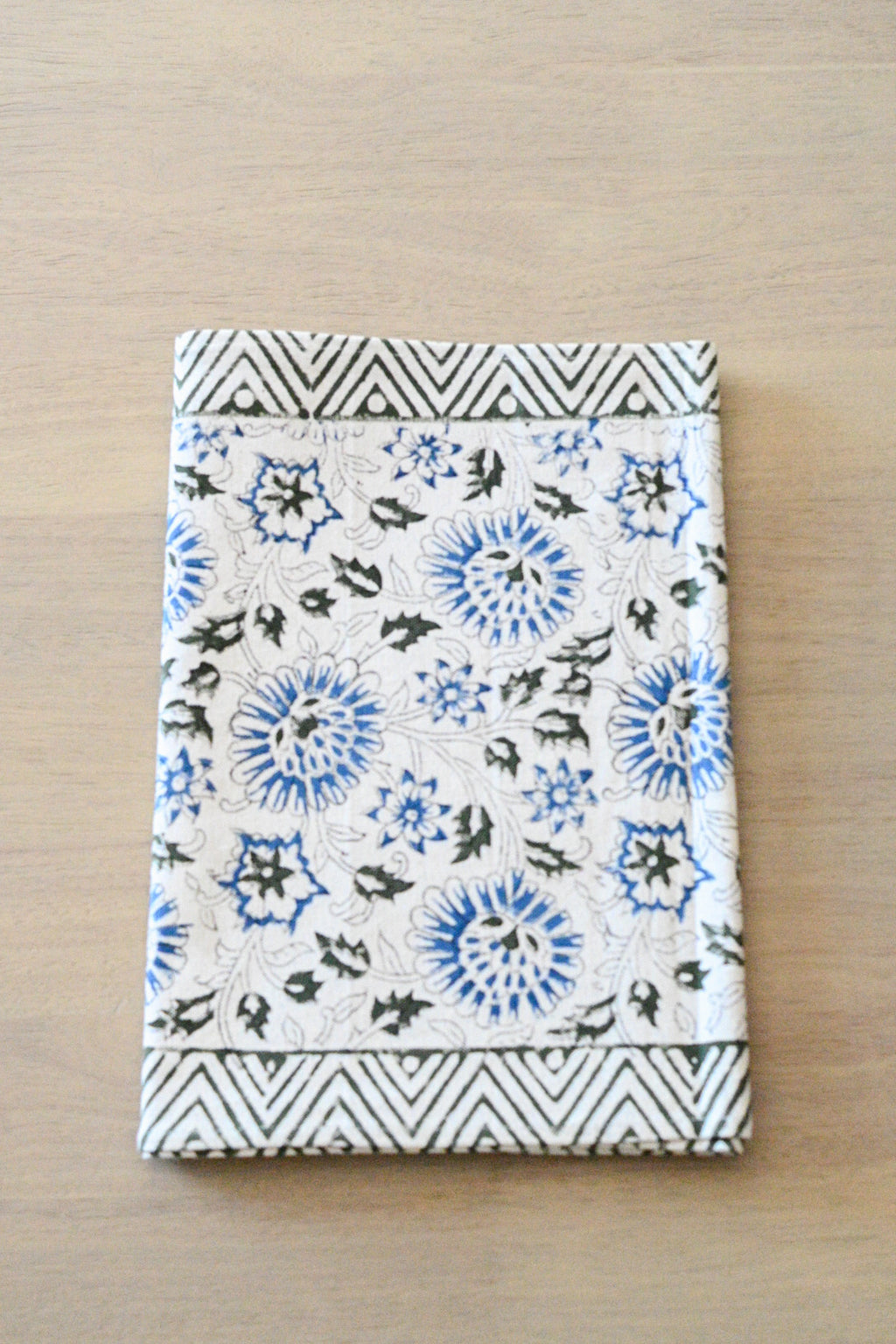 Hand Block Print Table Runner – White & Royal Blue Table Runners