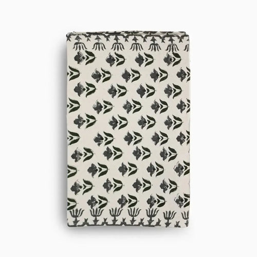 Hand Block Print Table Runner – Off White & Gray Table Runners