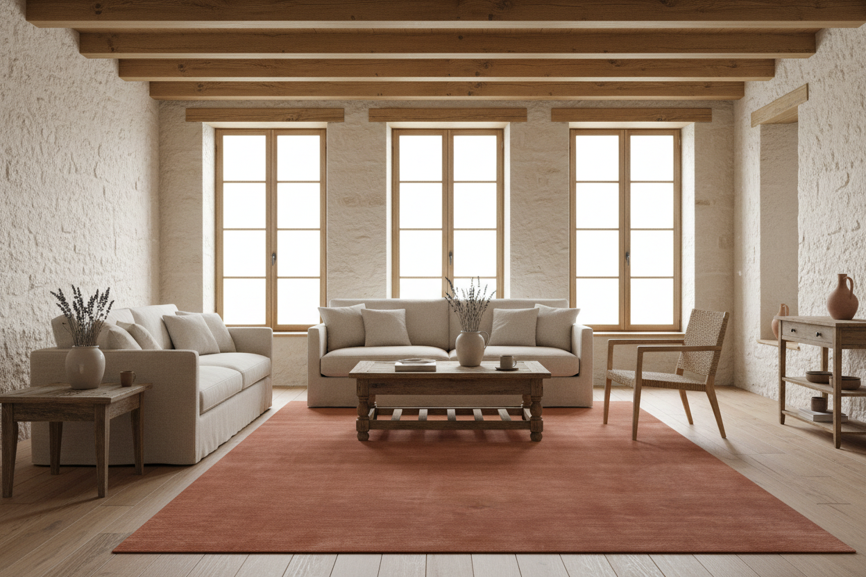Brown textured rug on a white background