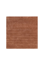 Terracotta Hand-Loomed Wool Rug 8' x 8' Hand Loomed
