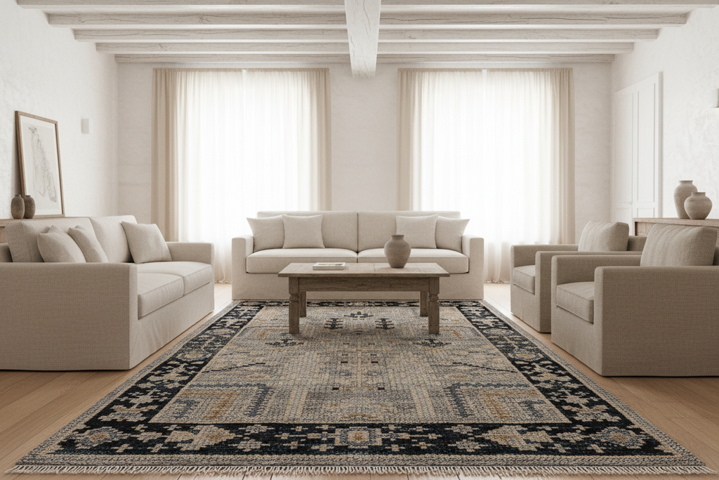 Thatcher Hand-Knotted Wool Oushak Rug Hand-Knotted