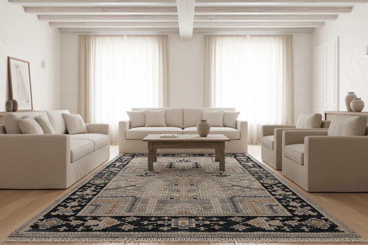Thatcher Hand-Knotted Wool Oushak Rug Hand-Knotted