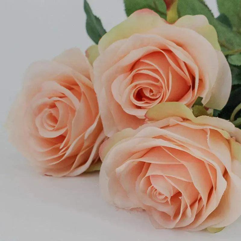 Faux Rose Set of 2 Pink Faux Flowers