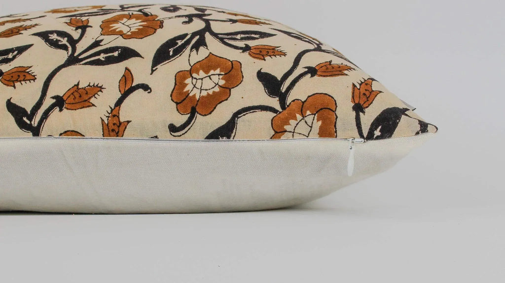 Ingrid Botanical Print Oat Pillow Cover Pillow Covers