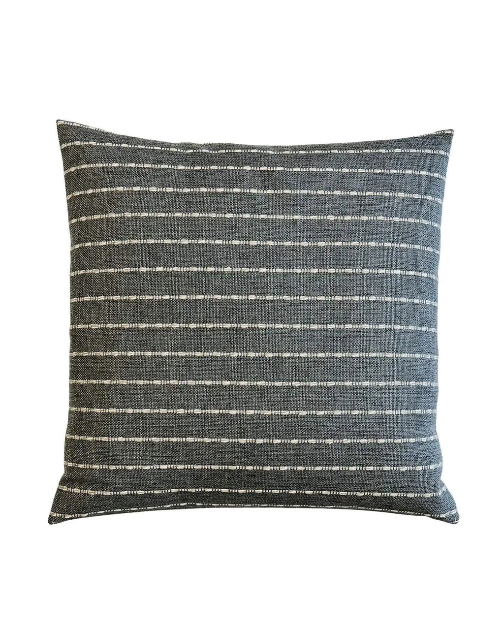 Elias Stripe Natural Linen Pillow Cover 22" x 22" Single Sided Pillow Covers