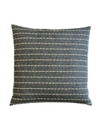 Elias Stripe Natural Linen Pillow Cover 22" x 22" Single Sided Pillow Covers
