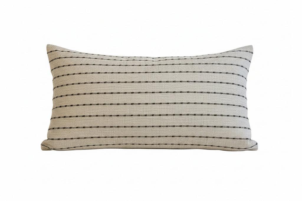 Markus Stripe Natural Linen Pillow Cover Pillow Covers