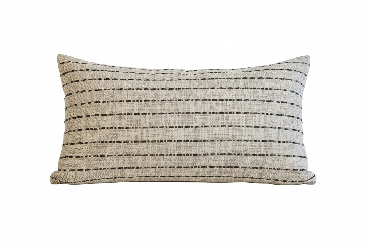 Markus Stripe Natural Linen Pillow Cover Pillow Covers
