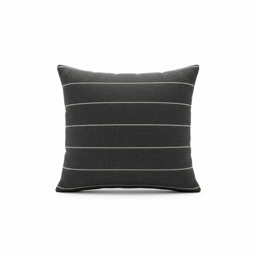 Arlo Stripe Natural Linen Pillow Cover 18" x 18" Single Sided Pillow Covers