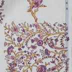 Wild Briar White Linen Fabric by the Yard