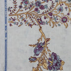 Wild Briar White Linen Fabric by the Yard
