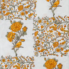 Wild Briar White Linen Fabric by the Yard