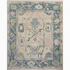 Wild Rose Hand-Knotted Wool Oushak Rug 12' x 18' Hand-Knotted