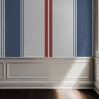 Fletcher Stripe (Blue and Red) Wallpaper
