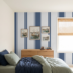 Fletcher Stripe (Blue) Wallpaper