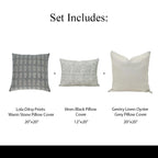 Soft Contrast Pillow Covers (Set 3) Bundle