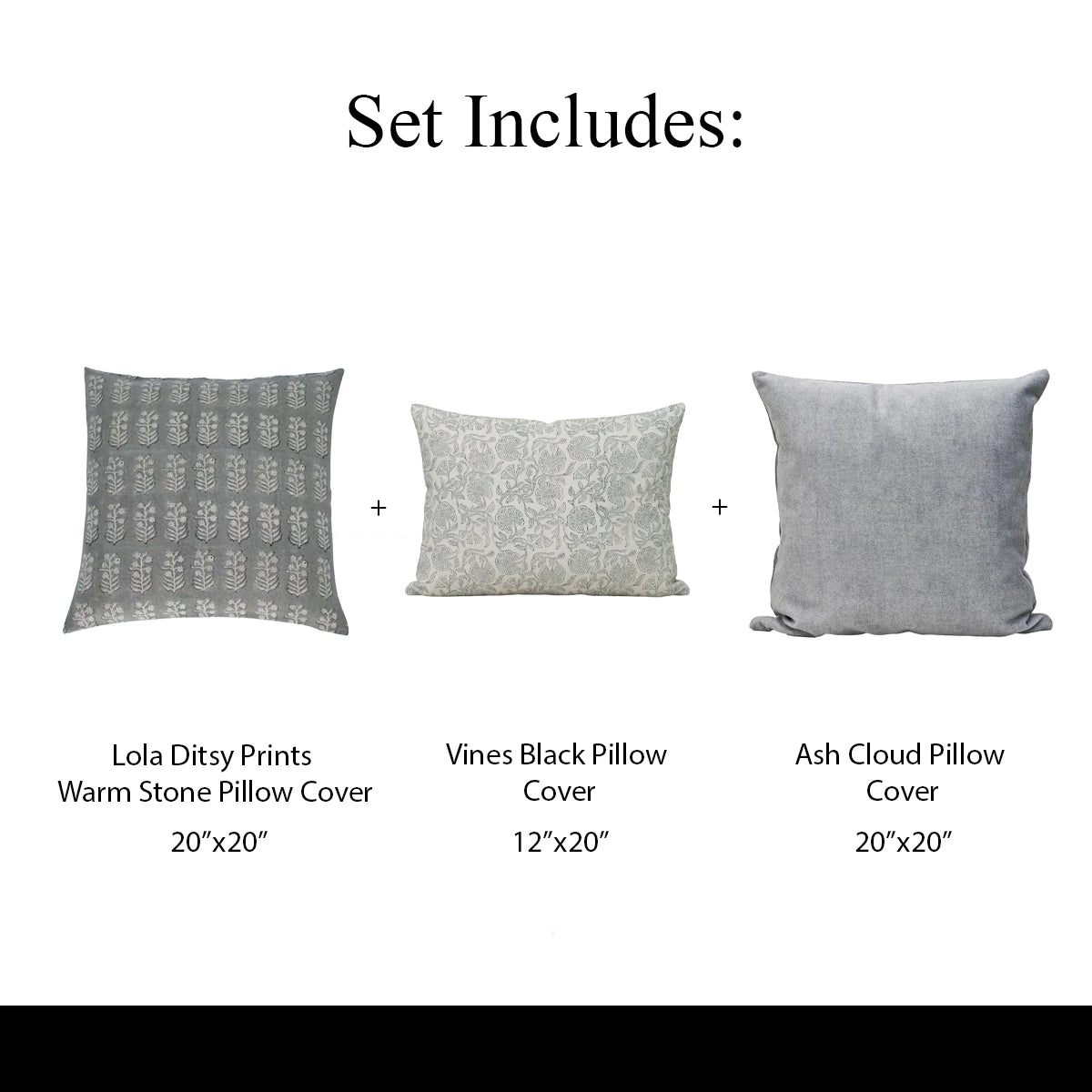 Woven Blends Pillow Covers (Set 3) Bundle