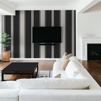 Fletcher Stripe (Charcoal) Wallpaper