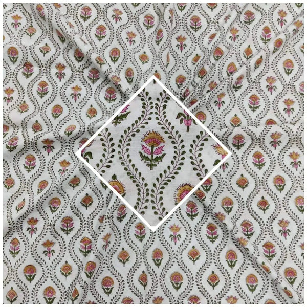 Seraphina Hand Block Printed Cotton Fabric