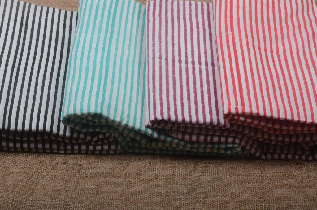 Ross Hand Block Printed Cotton Fabric Cotton Fabric