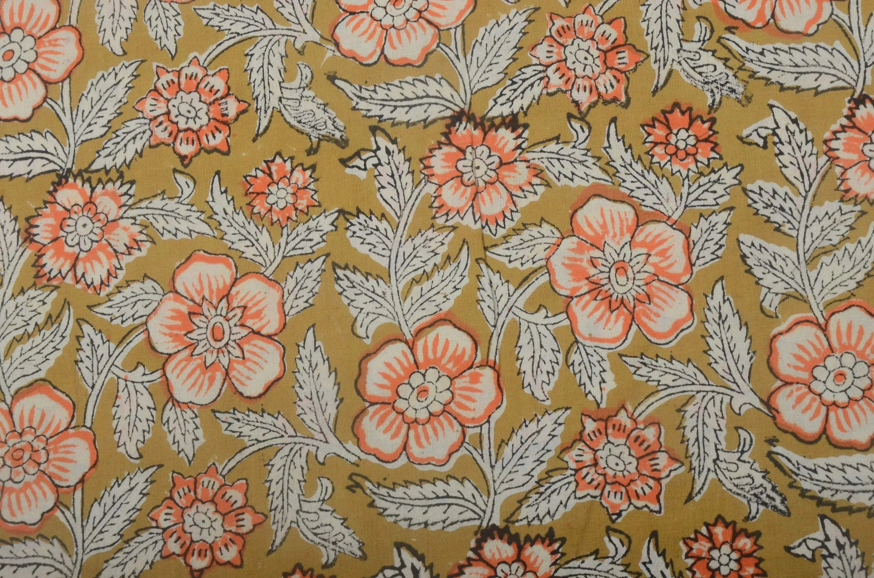 Shelby Hand Block Printed Cotton Fabric Cotton Fabric